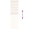 vidaXL Doppelrollo Marmorbeige 45x100 cm Stoffbreite 40,9 cm Polyester