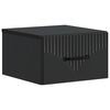vidaXL Wandmontierter Nachttisch Schwarz 34,5 x 33 x 20 cm