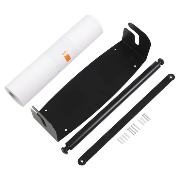 Europel Wand-Papierhalter 46x13x15 cm Schwarz