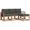 vidaXL Outdoor-Sofagarnitur 4 stk. Natur und Anthrazit