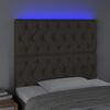 vidaXL LED Kopfteil Taupe 100x7x118/128 cm Stoff