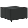 vidaXL 11-tlg. Garten-Sofagarnitur mit Kissen Schwarz Poly Rattan