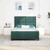 vidaXL Boxspringbett mit Kopfteil Dunkelgr&uuml;n 140 x 200 cm Samt