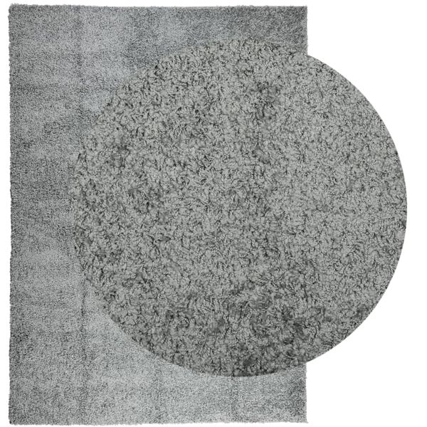 vidaXL Teppich Shaggy Hochflor Modern Gr&uuml;n 240x340 cm