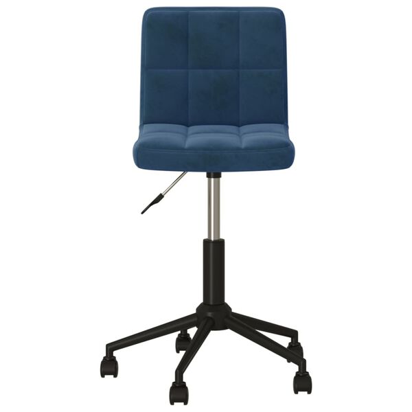 vidaXL Esszimmerst&uuml;hle 4 Stk. Drehbar Blau Samt