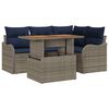 vidaXL Gartensofa-set 5 stk. 4-Sitzanzahl Grau und Marineblau