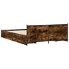 vidaXL Bettgestell mit Schubladen R&auml;uchereiche 120x200cm Holzwerkstoff