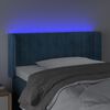 vidaXL LED Kopfteil Dunkelblau 93x16x78/88 cm Samt