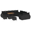 vidaXL Gartensofa-set 13 stk. Schwarz Poly-Rattan