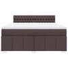 vidaXL Boxspringbett mit Matratze Dunkelbraun 180x200 cm Stoff
