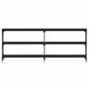 vidaXL Konsolentisch Schwarz Eichen-Optik 200 x 29 x 75 cm