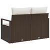 vidaXL Garten-Sofa mit Kissen 120 x 62 x 69 cm Poly-Rattan