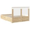vidaXL Bettrahmen mit Kopfteil Sonoma-Eiche 140 x 190 cm Holzwerkstoff