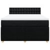 vidaXL Boxspringbett mit Matratze Schwarz 140x190 cm Stoff