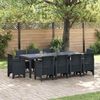 vidaXL Garten Essgruppe 11 pcs Anthrazit Polypropylen