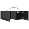 vidaXL TV-Wandschr&auml;nke 2 Stk. Hochglanz-Grau 30,5x30x30 cm