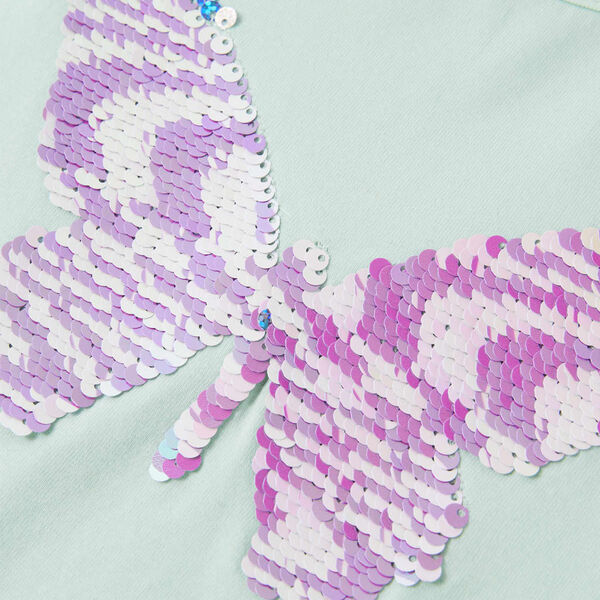 Kinder-T-Shirt mit Fl&uuml;gel&auml;rmeln Helles Minzgr&uuml;n 116