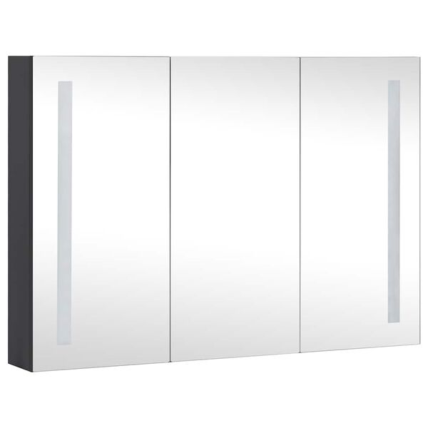 vidaXL LED-Spiegelschrank fürs Bad 89x14x62 cm