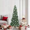 vidaXL Eckiger k&uuml;nstlicher Weihnachtsbaum Gr&uuml;n 180 cm PVC und Metall