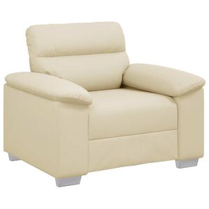 vidaXL Sessel Creme 100x81x84 cm Kunstleder