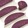 vidaXL Stufenmatten 15 Stk. 56x17x3 cm Dunkelviolett Halbrund