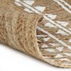 vidaXL Teppich Handgefertigt Jute Weißer Druck 90 cm