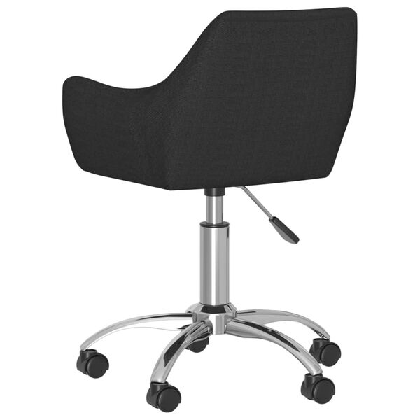 vidaXL Esszimmerstuhl Drehbar Schwarz Stoff