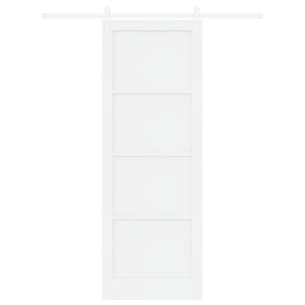 vidaXL Schiebet&uuml;r ORKDAL Wei&szlig; 83 x 232 cm Massives Kiefernholz