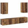 vidaXL TV-Schrankset Wandmontiert 4 pcs Altholz Holzwerkstoff