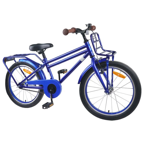 vidaXL Kinderfahrrad 18 Zoll f&uuml;r 5-7 Jahre alt Dunkelblau