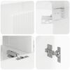 vidaXL TV-Wandregal-Set Wandmontiert 6 pcs Hochglanz Wei&szlig;