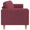 vidaXL Wohnzimmer Couch Weinrot 250 x 77 x 76 cm Polyester