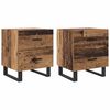 vidaXL Nachttisch 2 pcs Altes Holz und Schwarz 40 x 35 x 47,5 cm