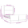 vidaXL Bettgestell ohne Matratze Rosa 120x190 cm Samt