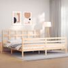 vidaXL Massivholzbett mit Kopfteil 200x200 cm