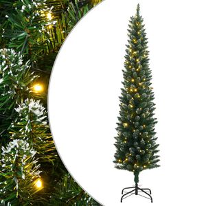 vidaXL K&uuml;nstlicher Weihnachtsbaum Schlank 150 LEDs 120 cm