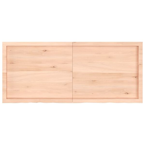 vidaXL Wandregal 140x60x(2-6) cm Massivholz Eiche Unbehandelt