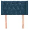 vidaXL Kopfteil mit Ohren Dunkelblau 83x16x78/88 cm Samt