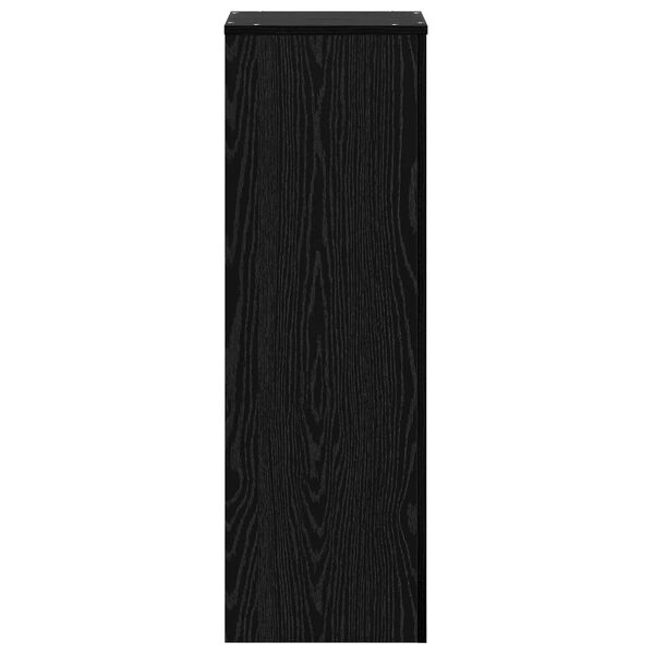 vidaXL Pflanzenst&auml;nder Schwarz Eichen-Optik 33 x 33 x 100 cm