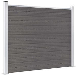 vidaXL Zaunelement WPC 180x146 cm Grau