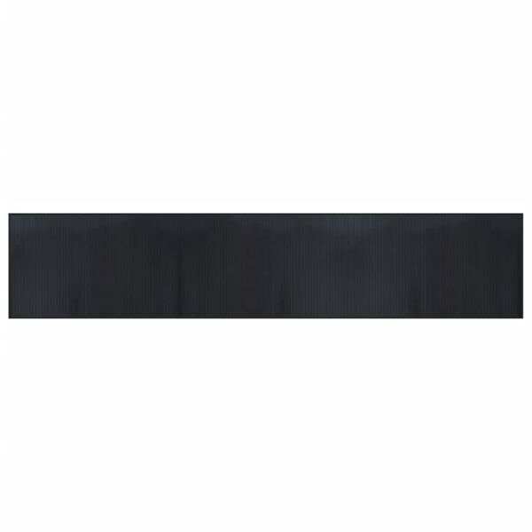 vidaXL Teppich Rechteckig Schwarz 60x300 cm Bambus