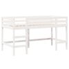 vidaXL Hochbett mit Leiter und Dach Weiß 90x190 cm Massivholz Kiefer