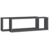 vidaXL W&uuml;rfelregale 2 Stk. Grau 80x15x26,5 cm Holzwerkstoff