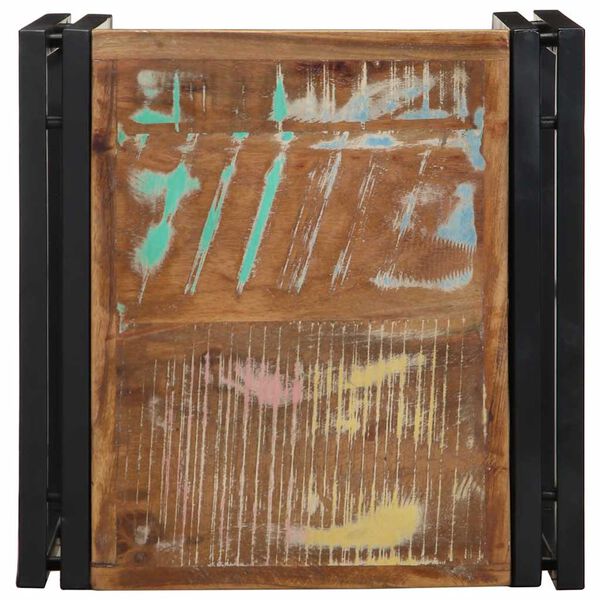 vidaXL Couchtisch Mehrfarbig 40x40x35 cm Altholz Massivholz