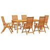 vidaXL Garten Essgruppe 7 pcs Braun Massivholz Akazie