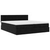vidaXL Ottoman-Bett mit Matratzen & LEDs Schwarz 160x200 cm Samt