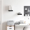 vidaXL Schweberegale 2 Stk. Hochglanz-Schwarz 23x23,5x3,8 cm MDF