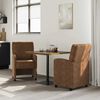 vidaXL Esszimmerst&uuml;hle mit Rollen 2 pcs Braun 57 x 67 x 95 cm