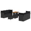 vidaXL Gartensofa-set 9 stk. Schwarz Poly-Rattan