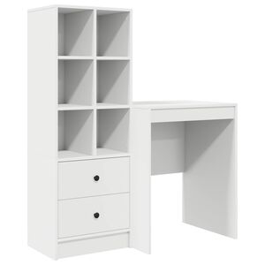 vidaXL Schreibtisch Wei&szlig; 145,5 x 40 x 127 cm 2 stk.